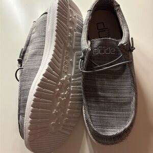 Hey Dude Gray Loafers with Elastic Slip-On Design